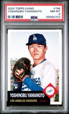2024 Topps Living Set #746 Yoshinobu Yamamoto PSA 8 NM-MT RC Rookie 106684723