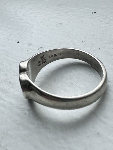 Retired James Avery Dove with Olive Branch 14kt Gold 925 Heart Ring Sz 8 - Picture 8 of 11