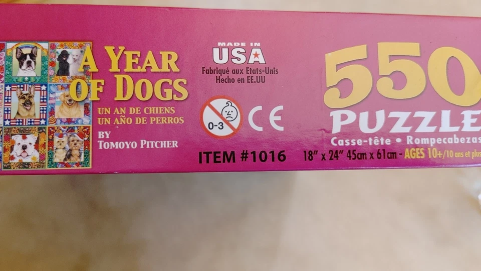 A YEAR OF DOGS 2015 White Mountain 550 peças quebra-cabeça aposentado RARO COMPLETO POPULAR - Imagem 4 de 4