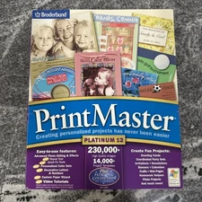 Printmaster Platinum 12 PC DVD-ROM Desktop Software NEW