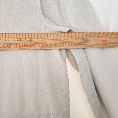 Koos Of Course Womens Linen Jacket L Neutral Tan Beige Lightweight Embroidered - Picture 9 of 12