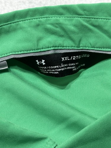 Under Armour Fishing Shirt Mens XXL Green Vented Short Sleeve Button HeatGear - Picture 3 of 10