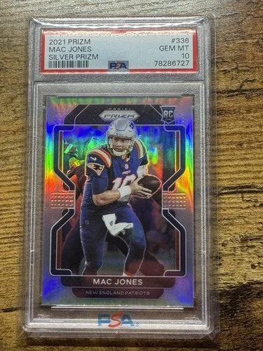 2021 Panini Prizm Mac Jones Rookie Silver Prizm #336 PSA 10 Gem Mint