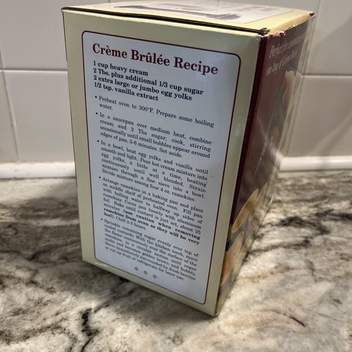 NEW Creme Brulee Cooking Dessert 5 PC SET Butane Torch & 4 Porcelain Ramekins - Picture 4 of 5