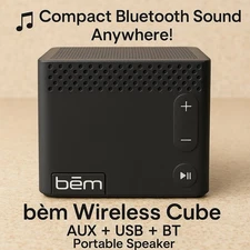 BEM HL2022A Wireless Bluetooth Portable Mobile Speaker Cube – AUX/USB