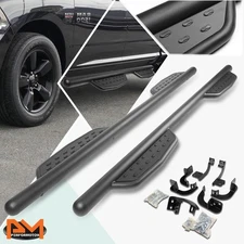 For 09-20 Dodge Ram 1500-3500 Crew Cab 3" Side Step Nerf Bar Running Board Black
