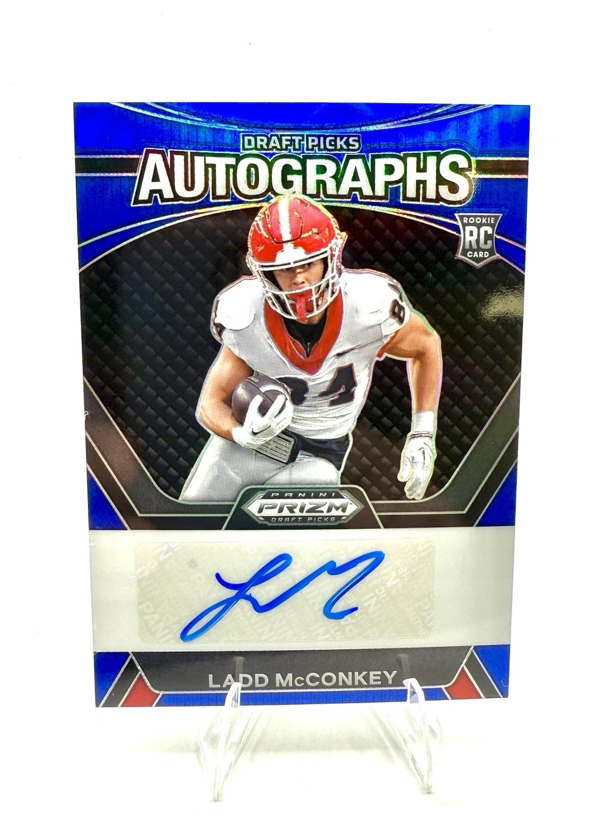 2024 Panini Prizm Draft Picks -Autographs Ladd McConkey Blue Prizm /149 (AU, RC)