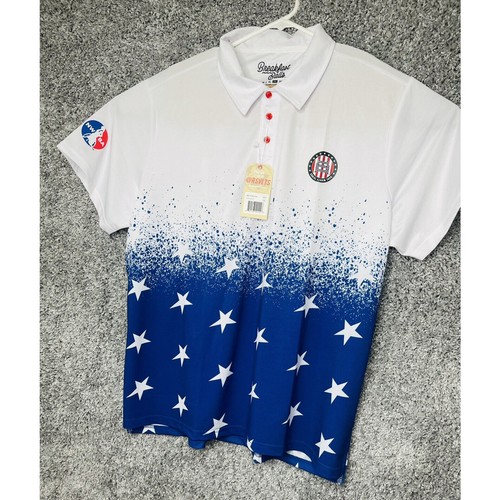Mens RSVLTS NWBA Shirt Polo Ace Ol Glory 2XL Breakfast Balls Polyamide - Picture 4 of 10