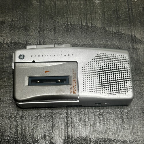 GE Micro Cassette Recorder Model 3-5377A Fast Playback Auto Voice Record - Works