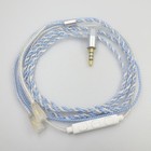 Silver Plated With Mic Audio Cable For Sennheiser IE8 IE80 IE8I IE80s Headphone