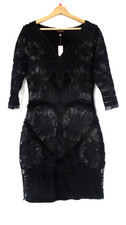 BNWT PHASE EIGHT BLACK TAPEWORK DRESS SIZE 12 LITTLE BLACK DRESS PARTY £159 NEW