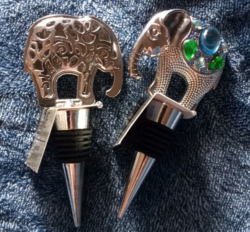 Wine Bottle Stopper Elephant Decorative Jeweled Stoppers Bar Tools Kitchen NEW - Picture 2 of 2