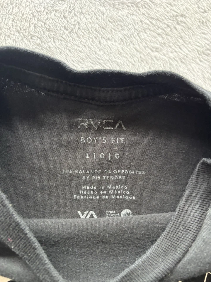 Camiseta Rvca grande negra para niños Foto 2 de 2