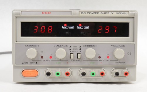 RSR HY3002-3 Triple Output Variable DC Power Supply 0-30V / 2A 5V / 3A - Picture 2 of 11