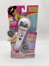 Barbie Light Up Rock Star Microphone Built In Music IPod MP3 Connect T44 New
