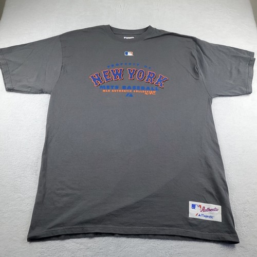 Majestic New York Mets Tshirt baseball  authentic collection men’s gray  Xlarge - Picture 2 of 17