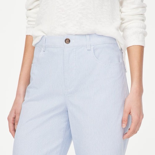 J.Crew Striped high-rise wide-leg cropped pant Blue Size 30 NWT Nautical Coastal - Picture 2 of 12