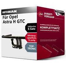 Anhängerkupplung abnehmbar + E-Satz 13pol spezifisch für Opel Astra H GTC 05-