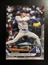 2025 Topps Now Roki Sasaki #137 Rookie Earns 1st MLB Win