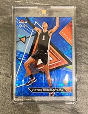 2023-24 Topps Finest Victor Wembanyama RC Blue Checkerboard Refractor /75 #197
