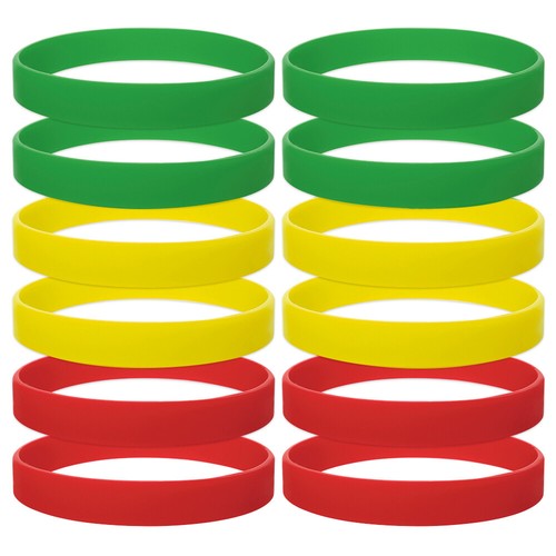 A Dozen Silicone Wristbands Sport Band Rubber Bracelets Multi Color Ever Party - Picture 1 of 21