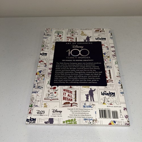 Art of Coloring: Disney 100 Years of Wonder : 100 Images - Brand New Paper Back - Picture 6 of 9