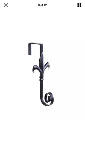 Fleur De Lis Door Hanger Flag Holder New Set Of 2 - Picture 7 of 9