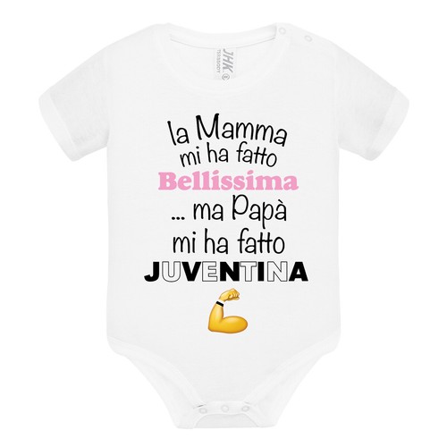 BODY NEONATO JUVENTUS Idea Regalo per bimbo divertente - Foto 8 di 8