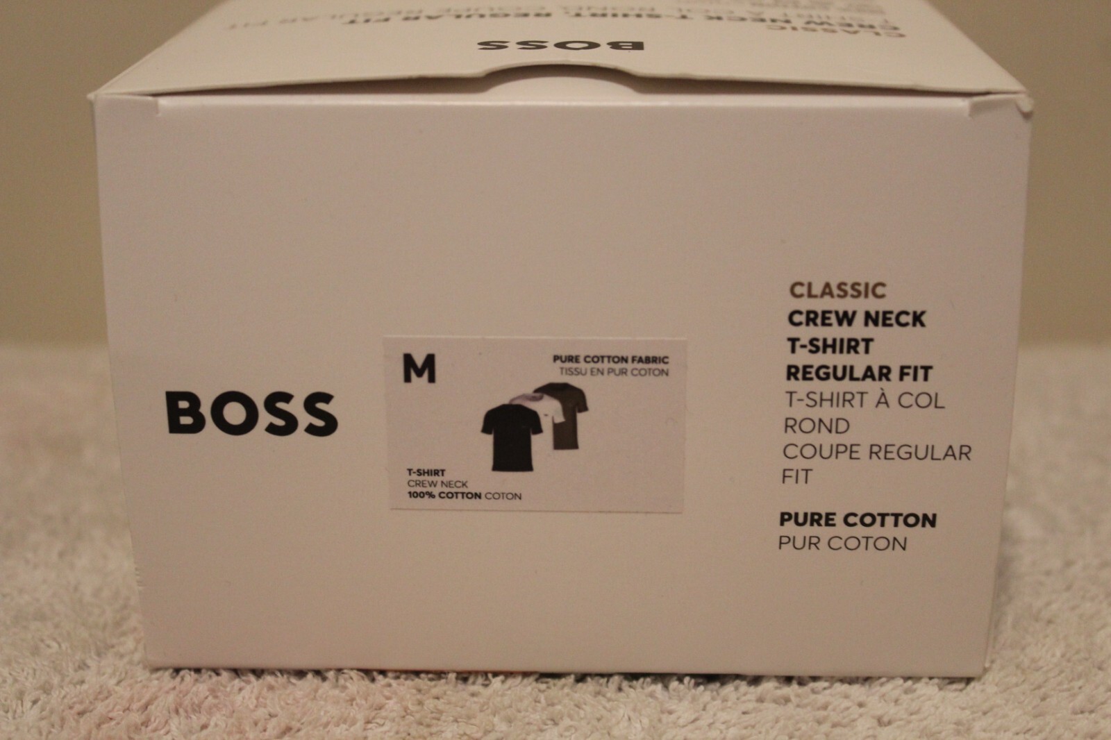 3-er Pack BOSS CLASSIC T-Shirt M Logo Crew Neck schwarz weiß grau