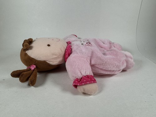 Carters Just One Year Plush My First Doll Pink Brunette Pig Tails 9" Baby Lovey - Picture 5 of 11