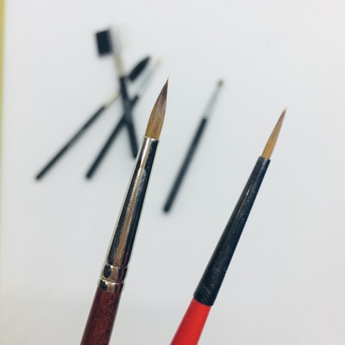 6 Pc Makeup Brush Set Detail Angular Tip Eyeshadow Line Brush Kolinsky Sable T2 - Picture 9 of 10