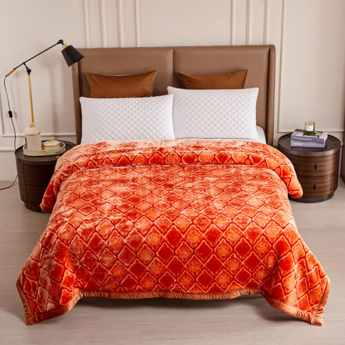 Heavy Korean Mink Fleece Blanket 2 Ply Reversible Silky Soft Winter Bed Blankets - Picture 125 of 168
