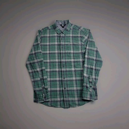 Volcom Flannel Plaid Shirt Men's Size Large Modern Fit Long Sleeve