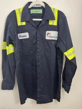 Mens Vintage Work Shirt Cintas Large Florissant-bands  Blue Long Sleeve