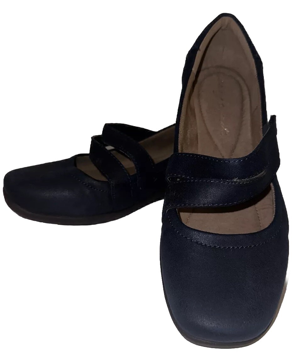 Easy Spirit Womens Aranza Navy Flats Mary Janes Shoes 8M