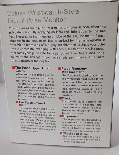 Monitor de pulso digital monitor de frecuencia cardíaca reloj de pulsera estilo PU-701 sin probar de colección - Imagen 11 de 13