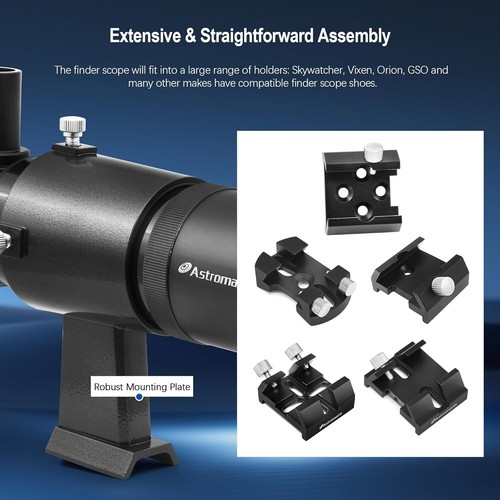 Fully Multi-Coated 9x50 Finderscope - Compatible with Major Telescope Brands - Picture 9 of 9