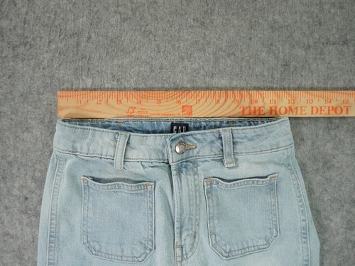 Gap Jeans Youth Girls 10 Light Wash Wide Leg Denim Pockets - Picture 4 of 11