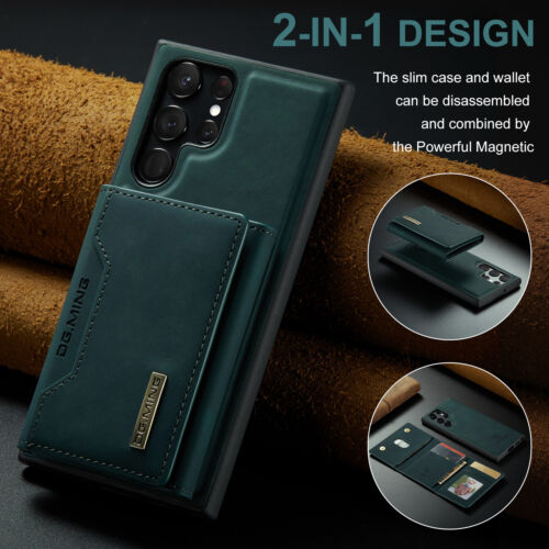 For Samcung GalaxyS24 Plus S22 Ultra S23 Leather Zipper Magnetic Wallet Case - Picture 60 of 72