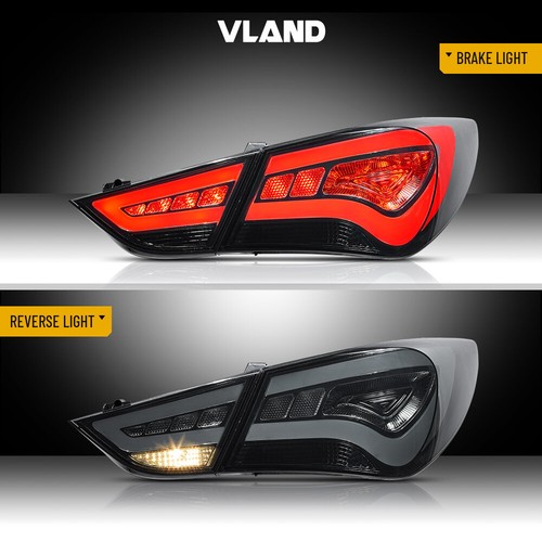 Full LED Tail Lights for Hyundai Sonata 6th Gen Sedan 2011-2013 2014 W/Animation - Foto 8 di 17