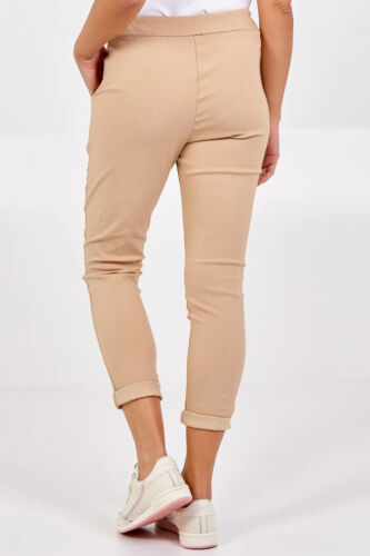 Damen Stretch Camouflage Army Magic Hose Damen Italienische Bequeme Jogginghose Hose - Bild 72 von 121