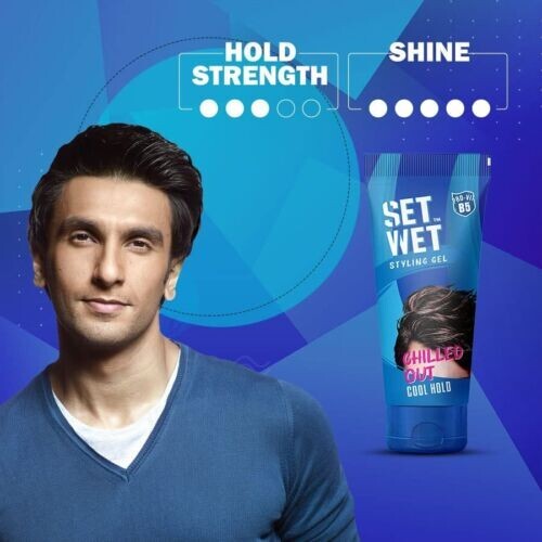 Set Wet Hair Gel for Men Casually Cool, Medium Hold, High Shine, 100ml - Picture 3 of 5