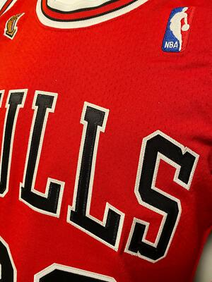 MICHAEL JORDAN Chicago Bulls 1996 NBA FINALS Rd Authentic MITCHELL