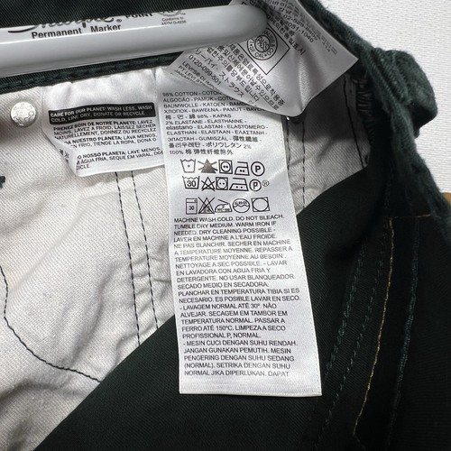 Levis Pants Mens 29X32 Green 502 Regular Taper Fit Pants Casual Preppy Solid Y2K - Picture 12 of 21
