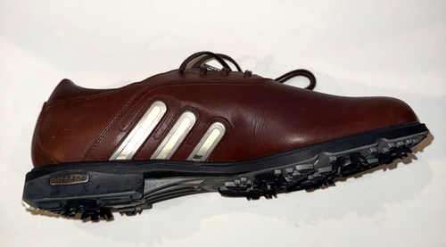 Adidas Golf Shoes Brown w/ Silver/Gray Z-Traxion Mens Size 10 Torsion System - Picture 3 of 5