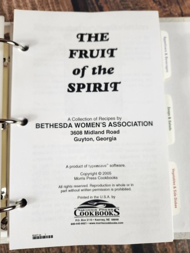 The Fruit of the Spirit Bethesda United Methodist Church Cookbook Guyton Georgia - Picture 4 of 7