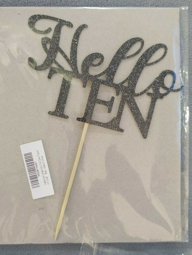 10th Birthday Party Decoration: Balloons, Foil Curtain, Cake Topper Black Silver - Picture 2 of 8