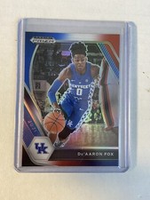 2021 Prizm Draft Picks Basketball De’Aaron Fox Red White Blue Refractor SP