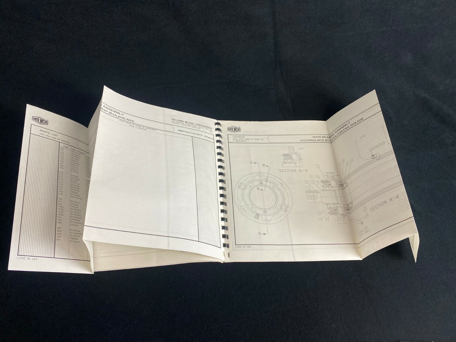 Pellerin Milnor Parts Manual MP30M4G1AE System 7, 30015M4G, 30015M6G
