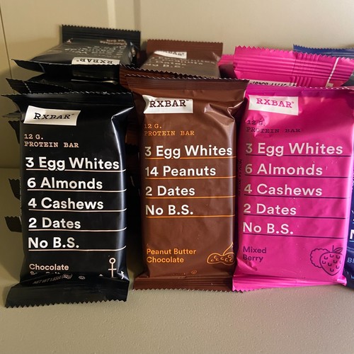 50 Assorted Flavor - RXBAR Whole Food - 12g Protein Bars - 2023 - Picture 2 of 8